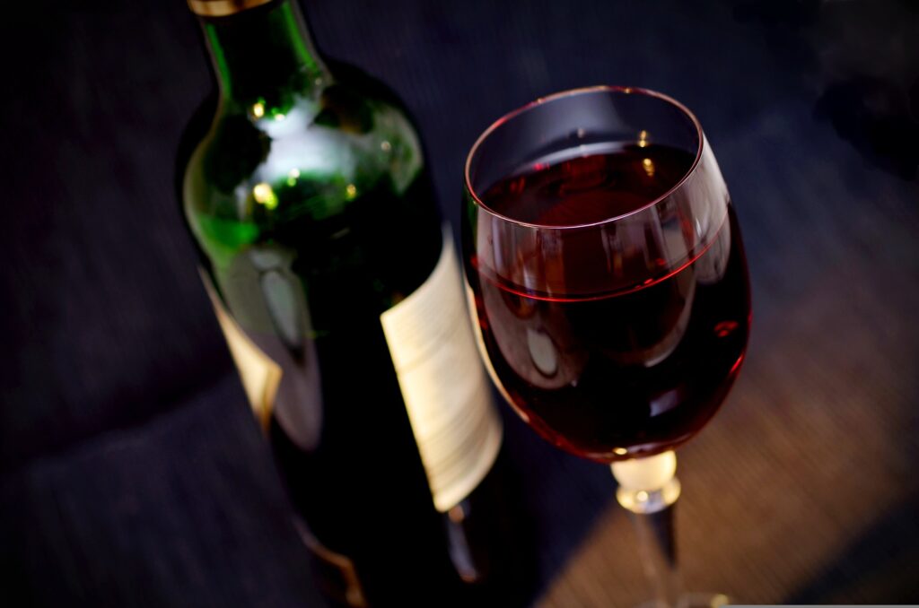 Red wine is considered good but only in little quantities.