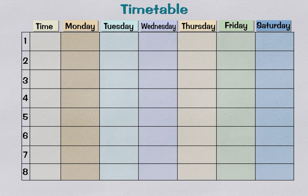 proper weekly timetable is also helpful in weight loss