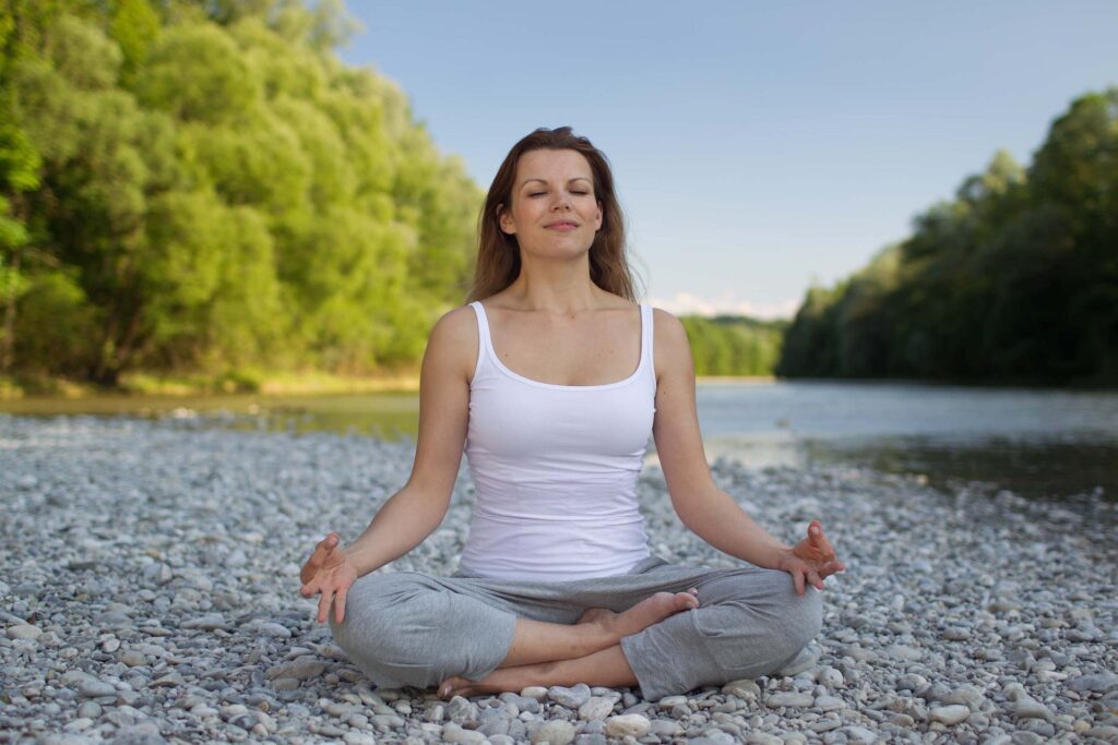 meditation promotes better mental health and weight loss.